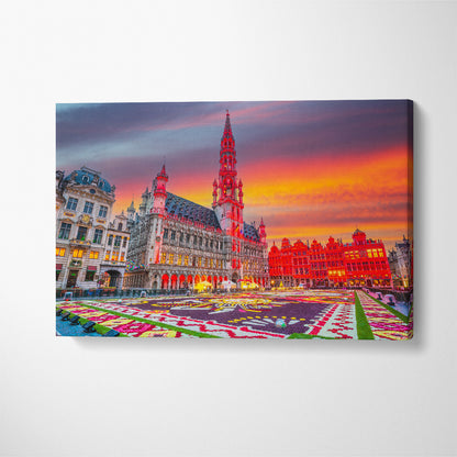 Grand Place Brussels Belgium Canvas Print ArtLexy 1 Panel 24"x16" inches 
