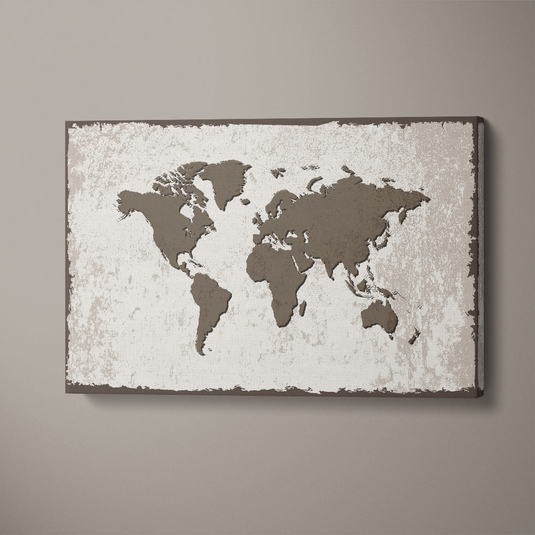 Old World Map Canvas Print ArtLexy 1 Panel 24"x16" inches 