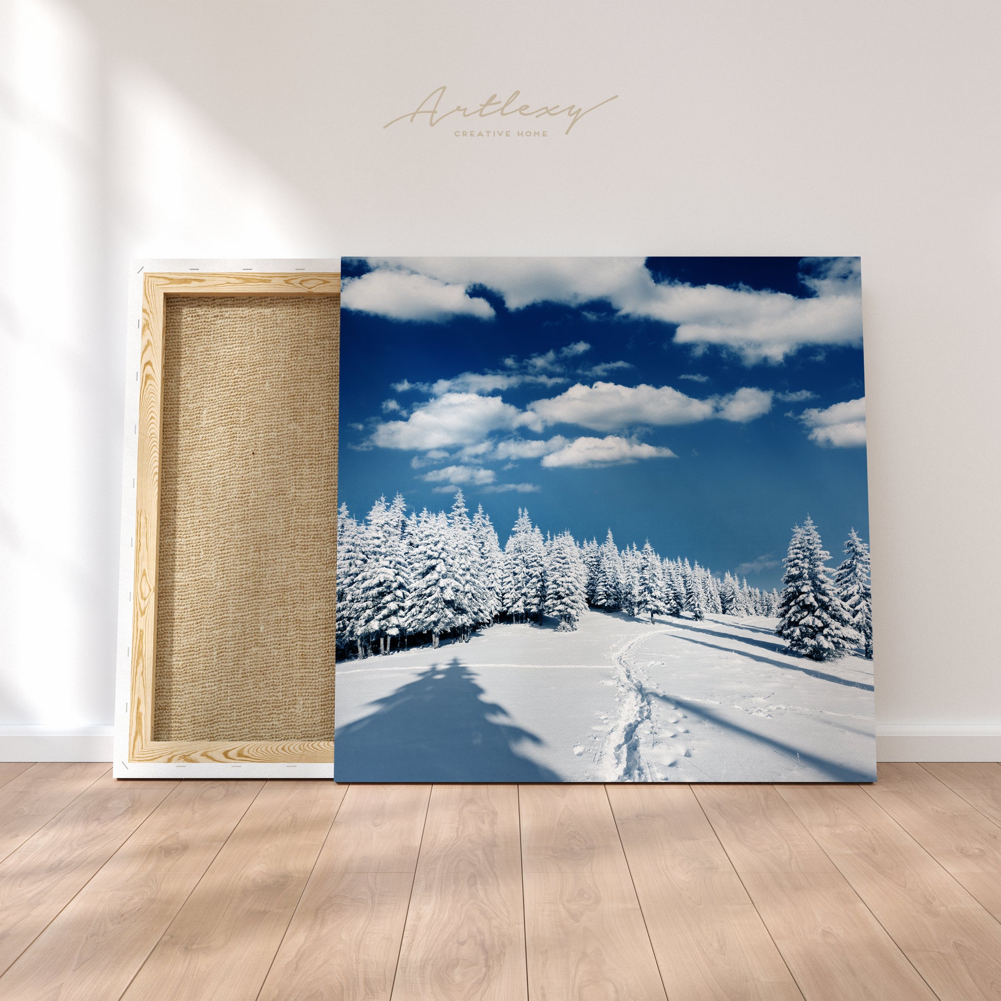 Beautiful Winter Landscape with Snow Covered Trees Canvas Print ArtLexy   