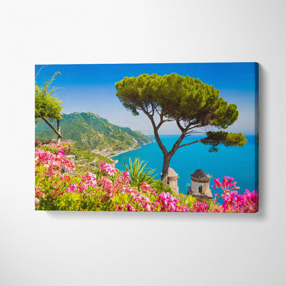 Amalfi Coast with Gulf of Salerno Campania Italy Canvas Print ArtLexy 1 Panel 24"x16" inches 