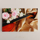 Classical Violin with Flowers Canvas Print ArtLexy   