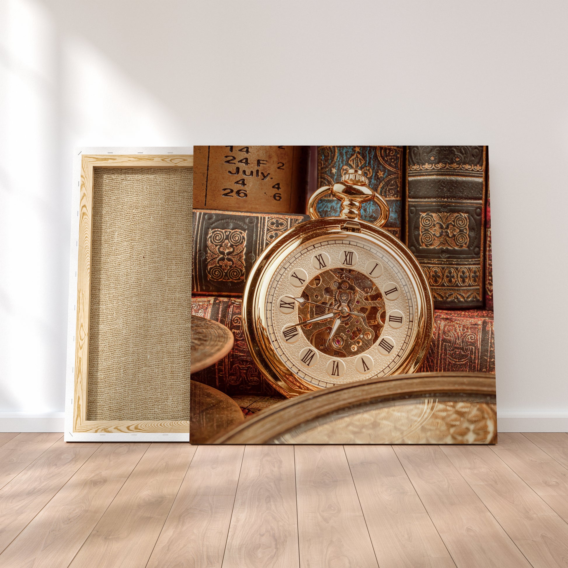 Vintage Pocket Watch and Old Books Canvas Print ArtLexy   