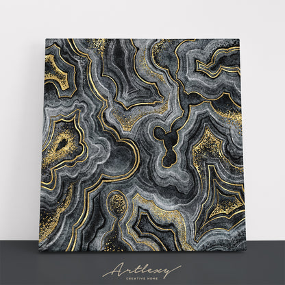 Abstract Lace Agate with Gold Veins Canvas Print ArtLexy   