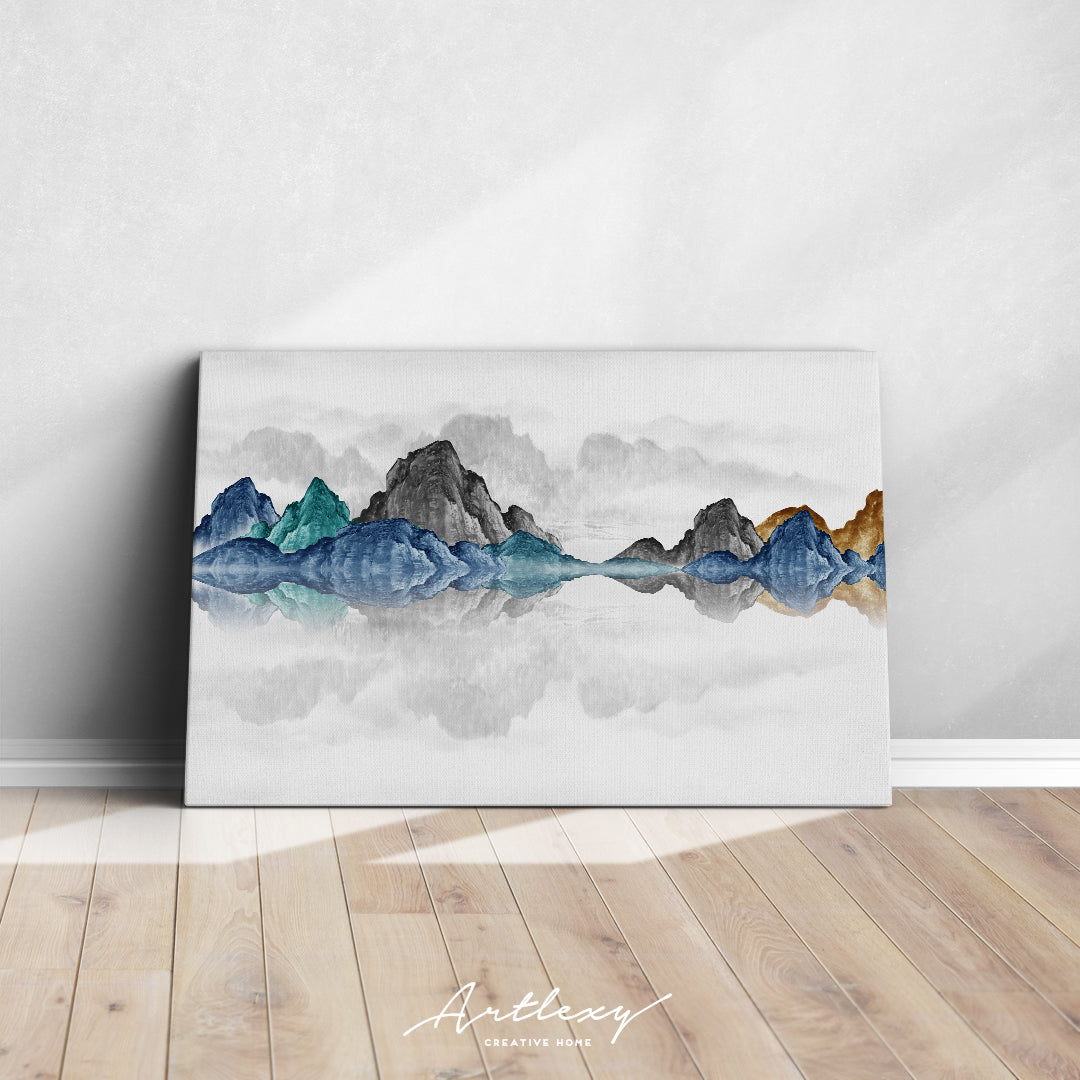Colorful Mountain Landscape Canvas Print ArtLexy   