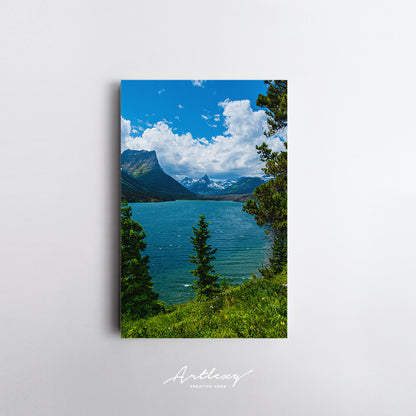 Saint Mary Lake Glacier National Park Montana Canvas Print ArtLexy   