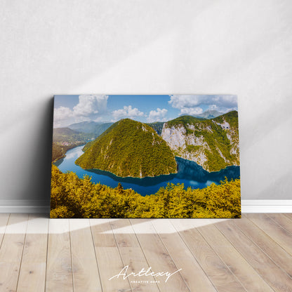 Great Canyon of River Piva Montenegro Canvas Print ArtLexy   