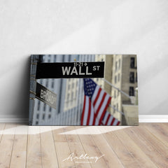 Wall Street Sign Canvas Print ArtLexy   