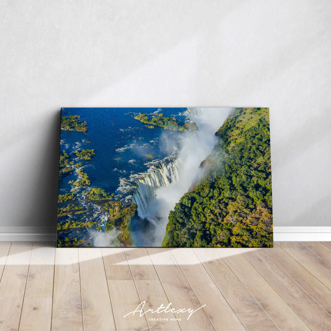 Victoria Falls Waterfall on Zambezi River Canvas Print ArtLexy   