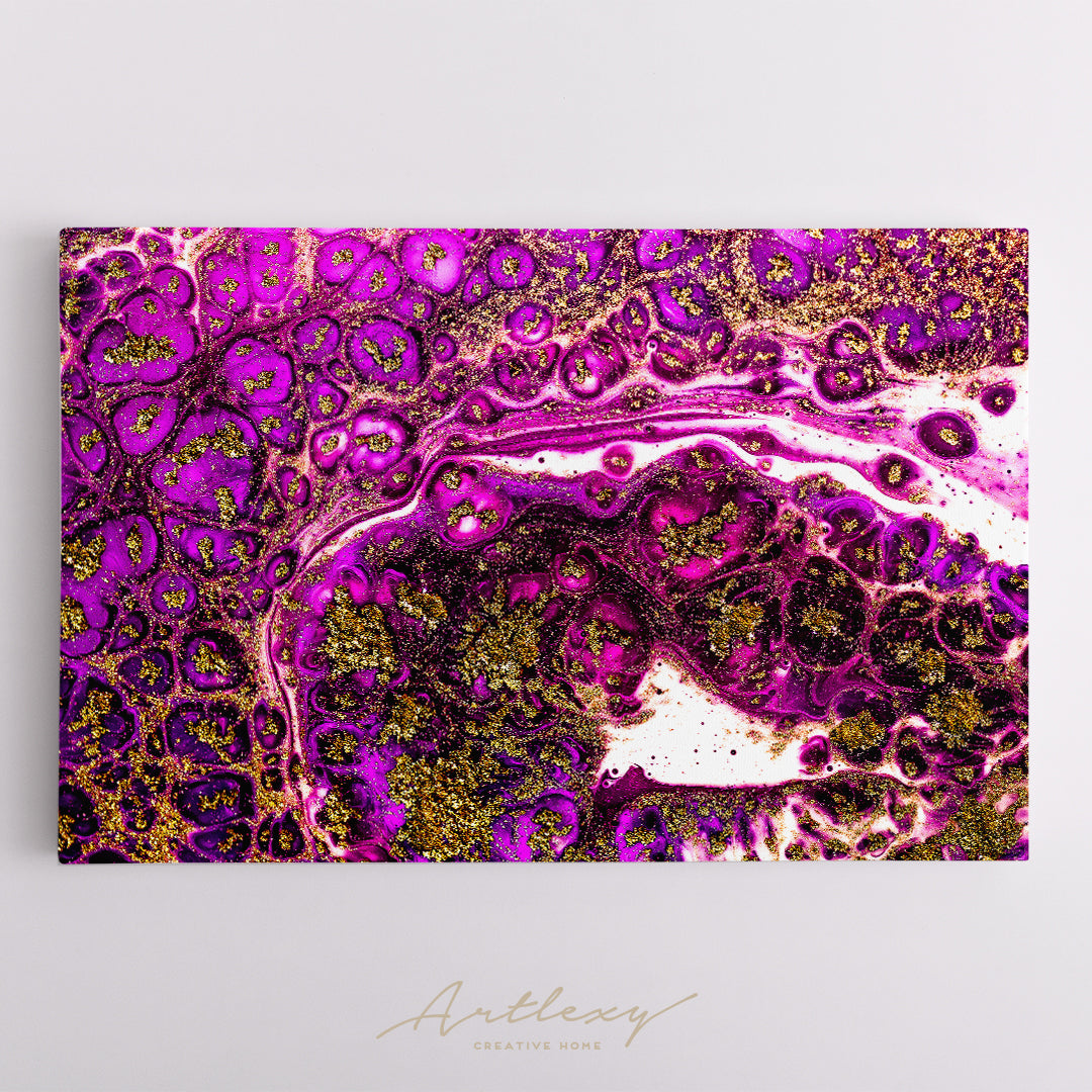 Luxury Fuchsia and Gold Painting Canvas Print ArtLexy   