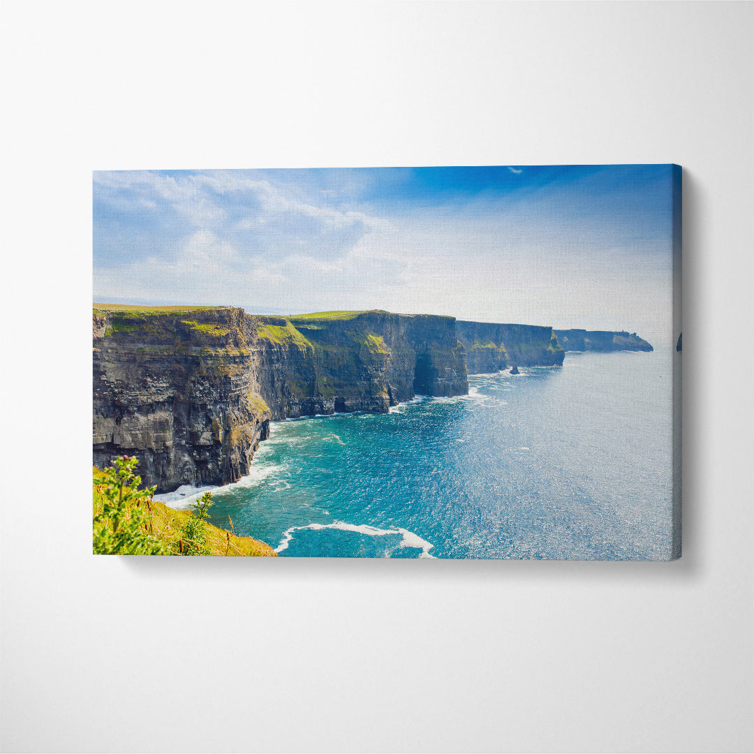 Cliffs of Moher Ireland Canvas Print ArtLexy 1 Panel 24"x16" inches 