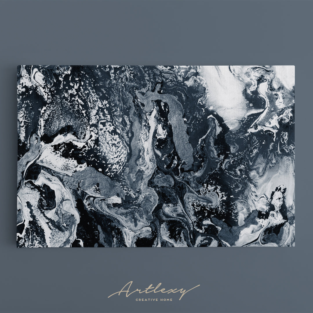Abstract Grey Waves Canvas Print ArtLexy   
