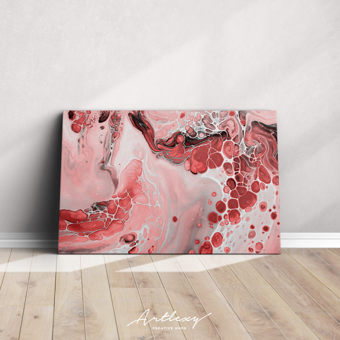 Abstract Trendy Fluid Marble Waves Canvas Print ArtLexy   