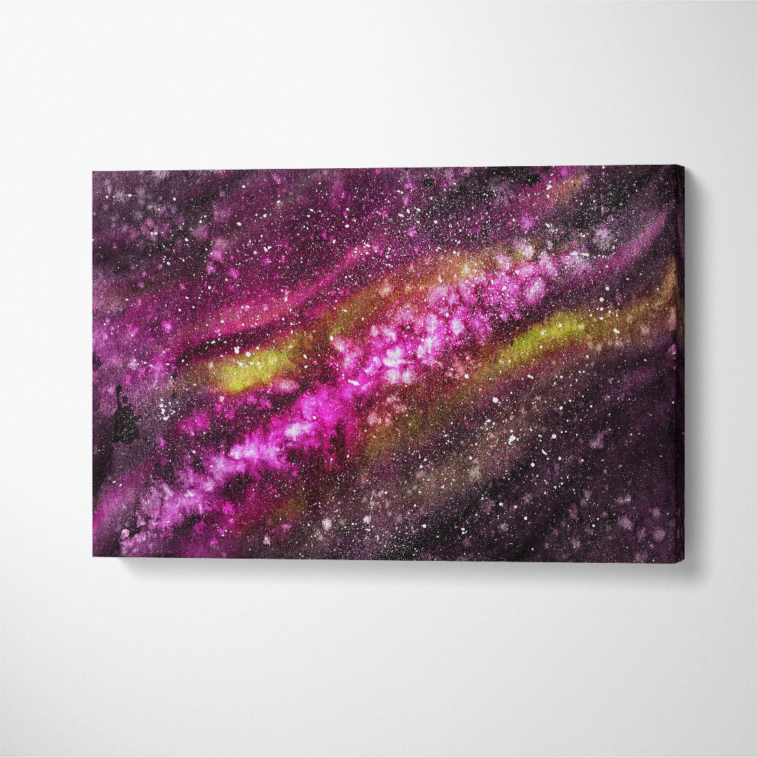 Abstract Milky Way Canvas Print ArtLexy 1 Panel 24"x16" inches 