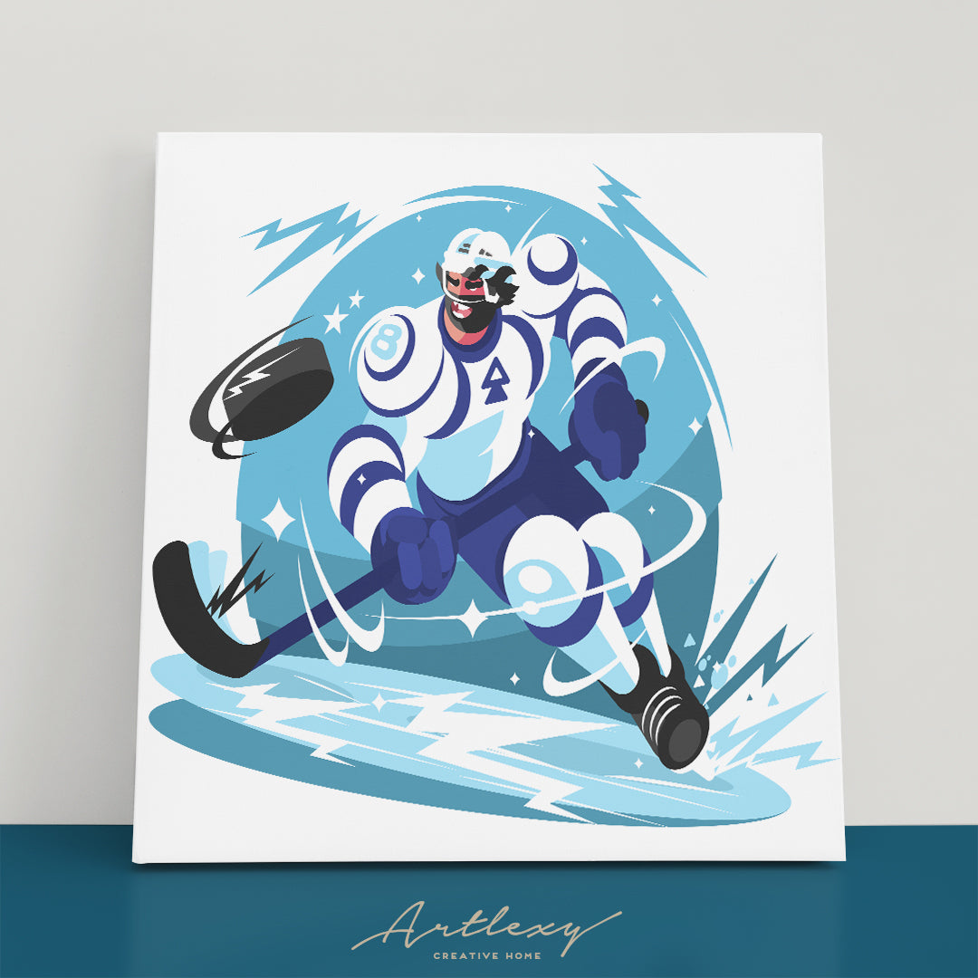 Ice Hockey Player Canvas Print ArtLexy   