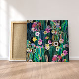 Cactus with Flowers Canvas Print ArtLexy   