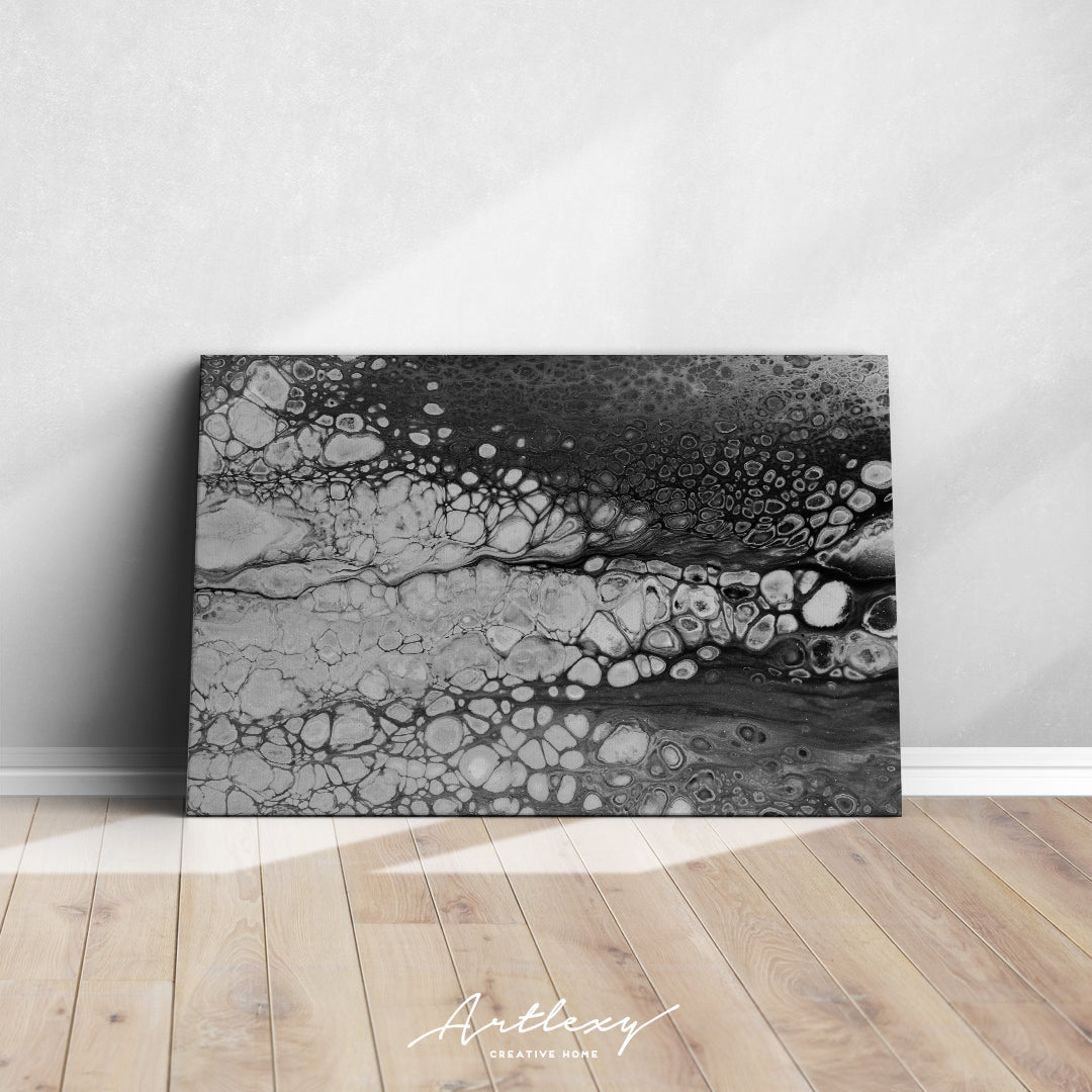 Abstract Gray Marble Ink Pattern Canvas Print ArtLexy   