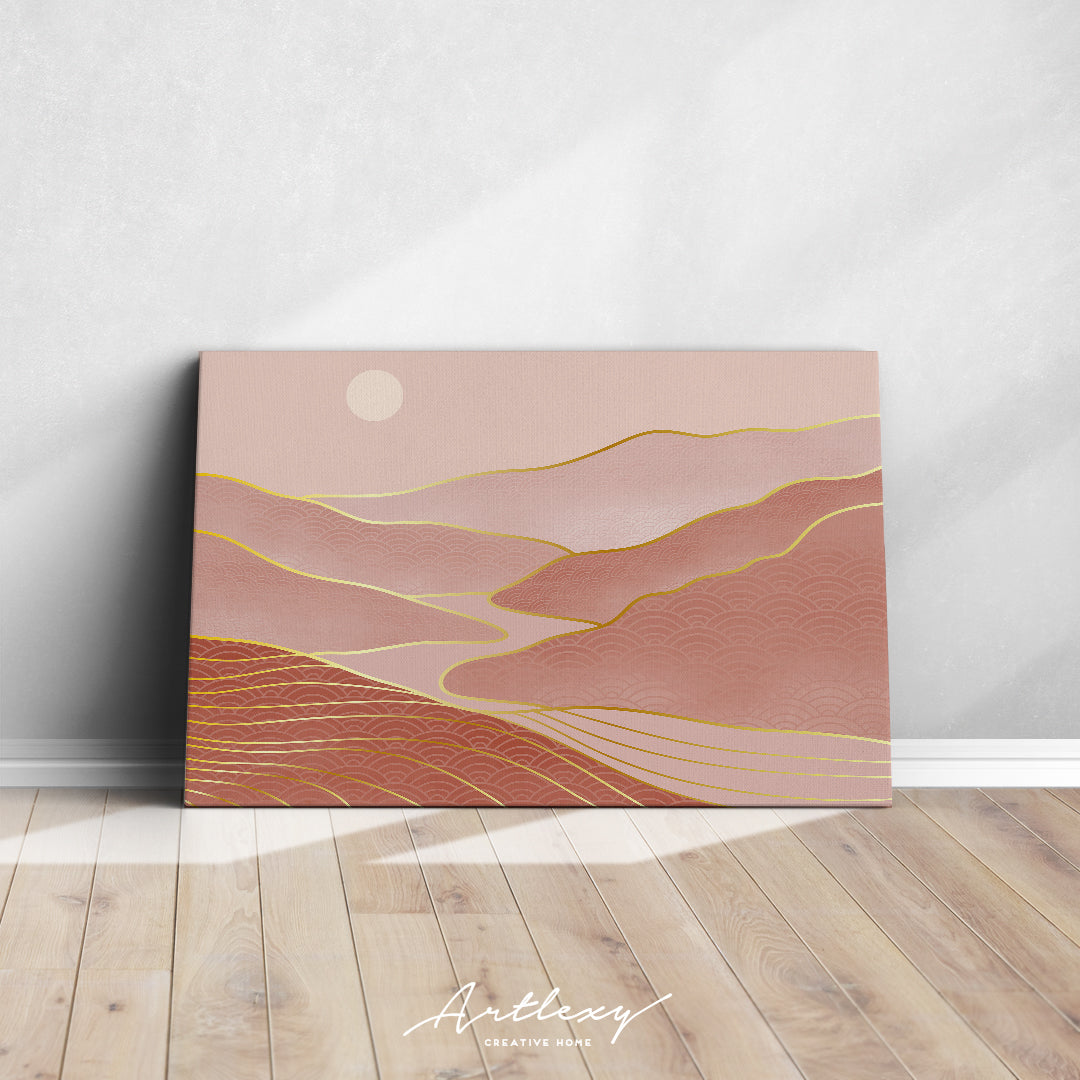 Abstract Minimalist Mountain Landscape Canvas Print ArtLexy   