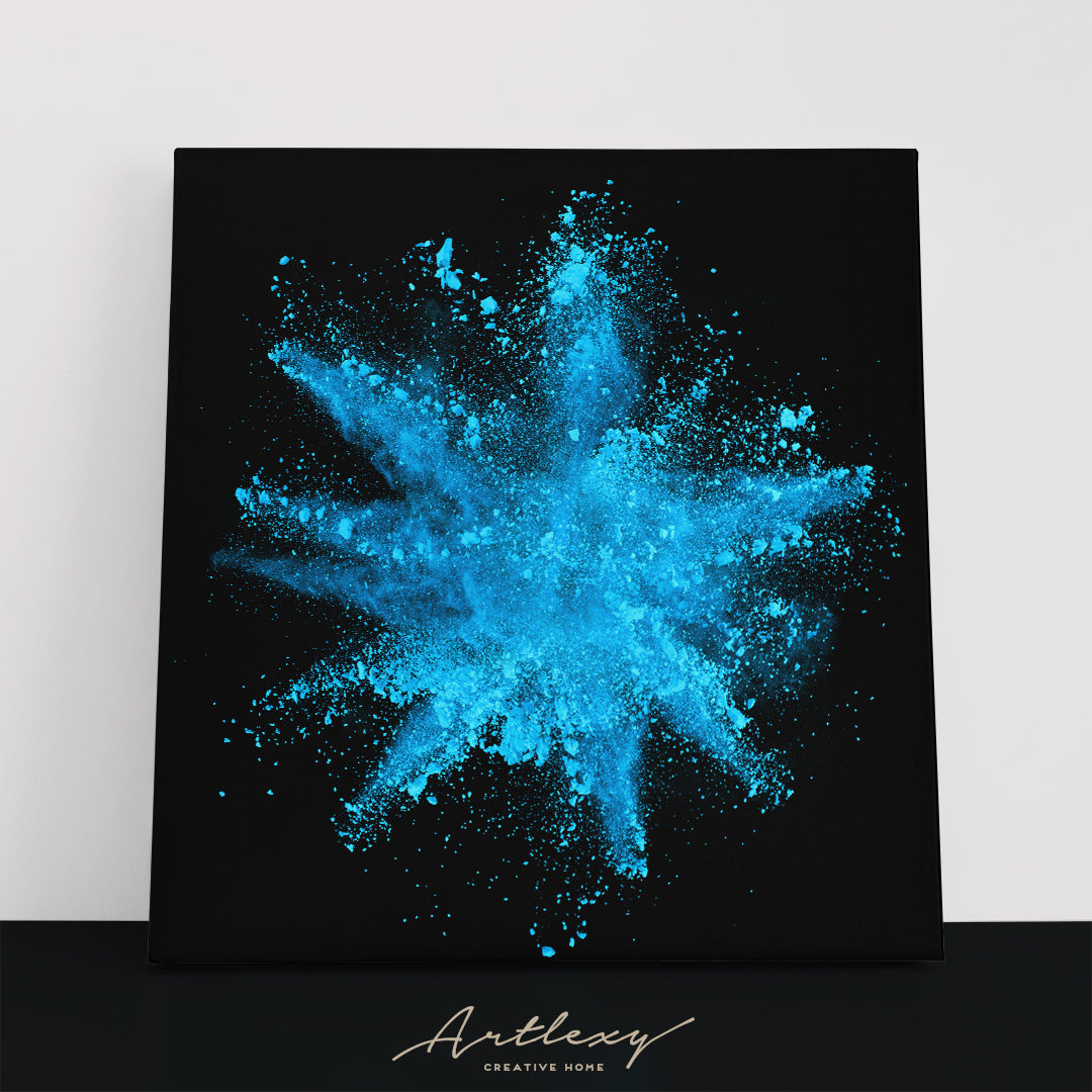 Blue Powder Explosion Canvas Print ArtLexy   