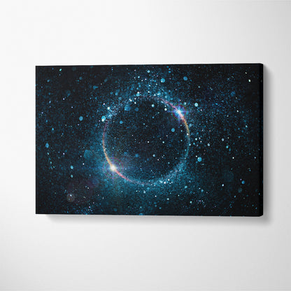 Abstract Shiny Planet in Space Canvas Print ArtLexy 1 Panel 24"x16" inches 
