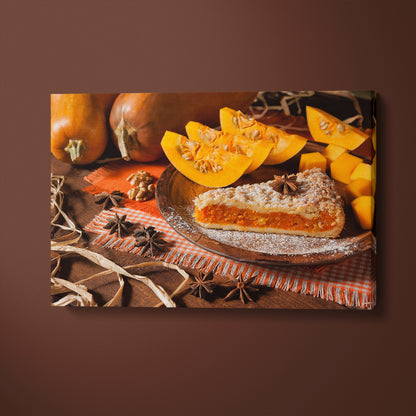 Pumpkin Pie Canvas Print ArtLexy 1 Panel 24"x16" inches 