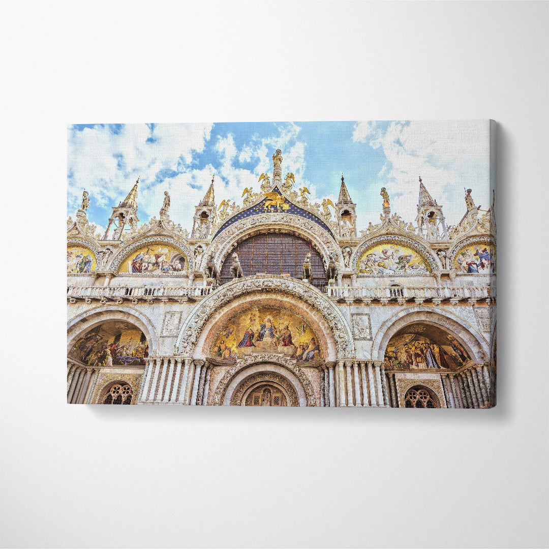 Saint Mark's Basilica Venice Italy Canvas Print ArtLexy 1 Panel 24"x16" inches 