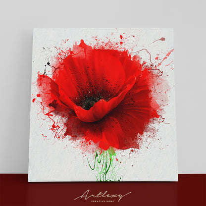 Beautiful Abstract Red Poppy Canvas Print ArtLexy   
