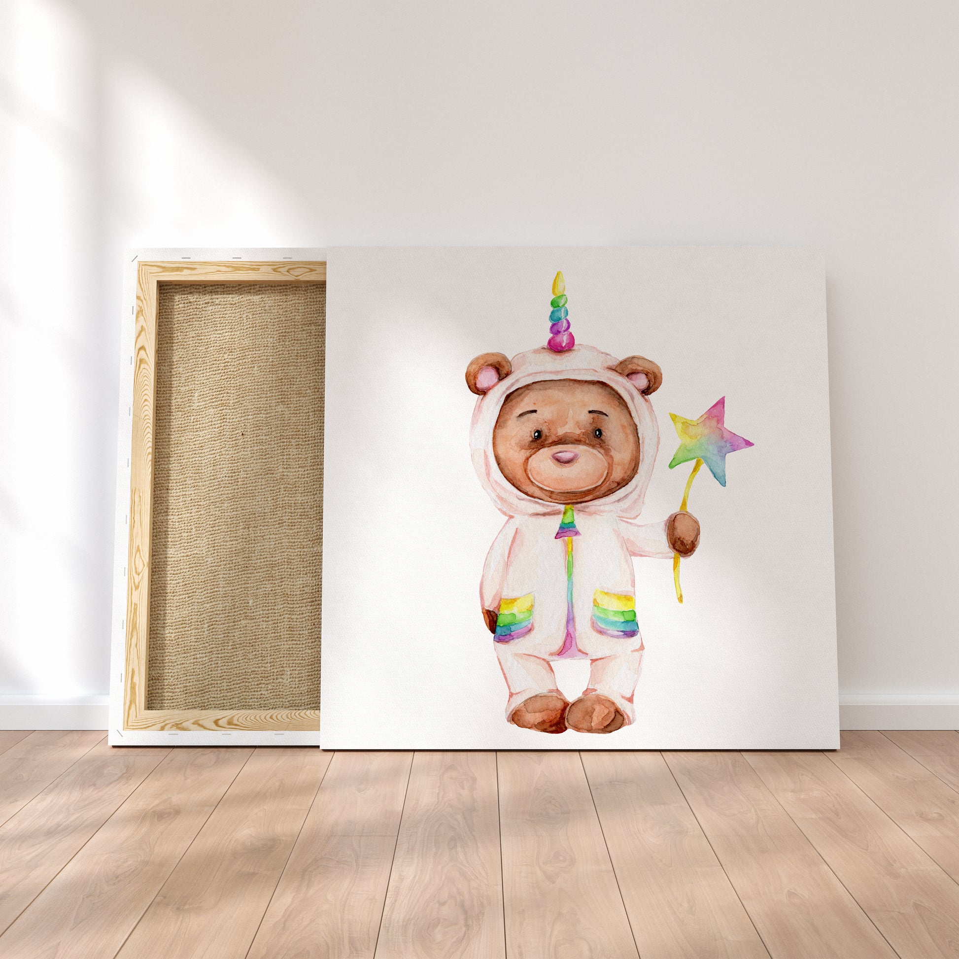 Unicorn Teddy Bear Canvas Print ArtLexy   
