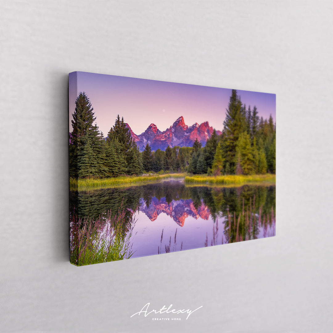 Teton Range and Snake River Canvas Print ArtLexy   