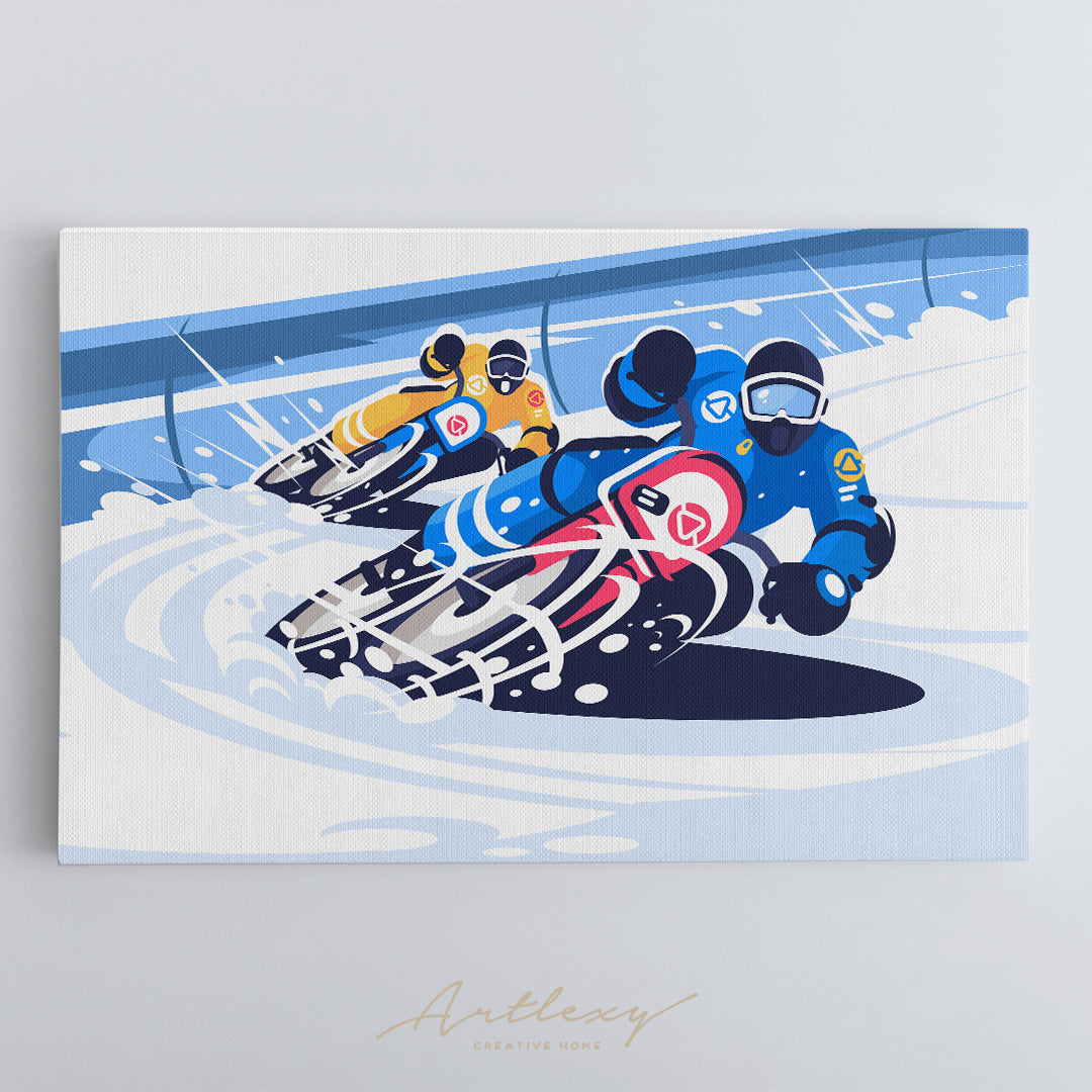 Motorcycle Racing Canvas Print ArtLexy   