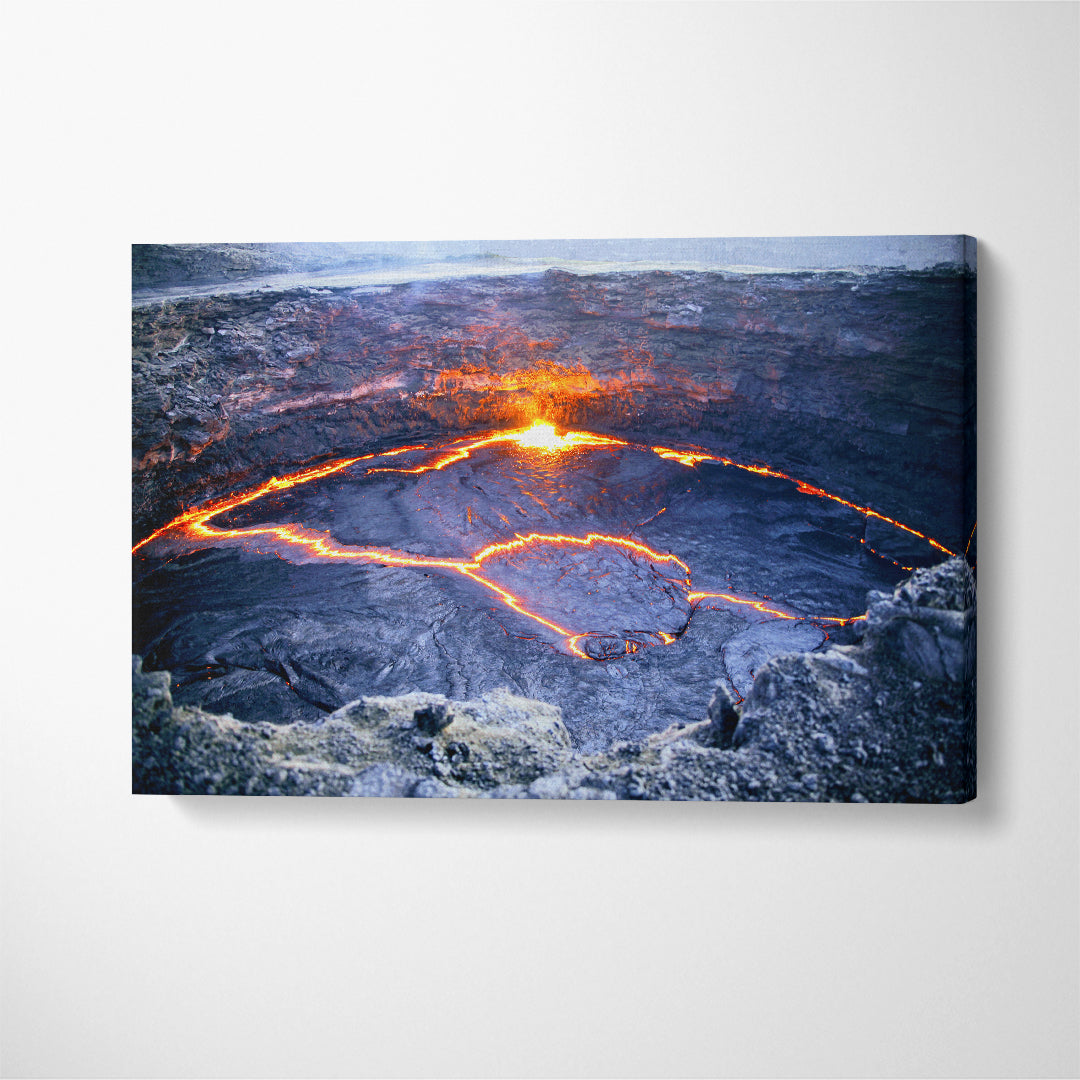 Erta Ale Volcano Ethiopia Canvas Print ArtLexy 1 Panel 24"x16" inches 