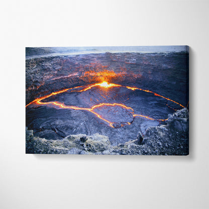 Erta Ale Volcano Ethiopia Canvas Print ArtLexy 1 Panel 24"x16" inches 