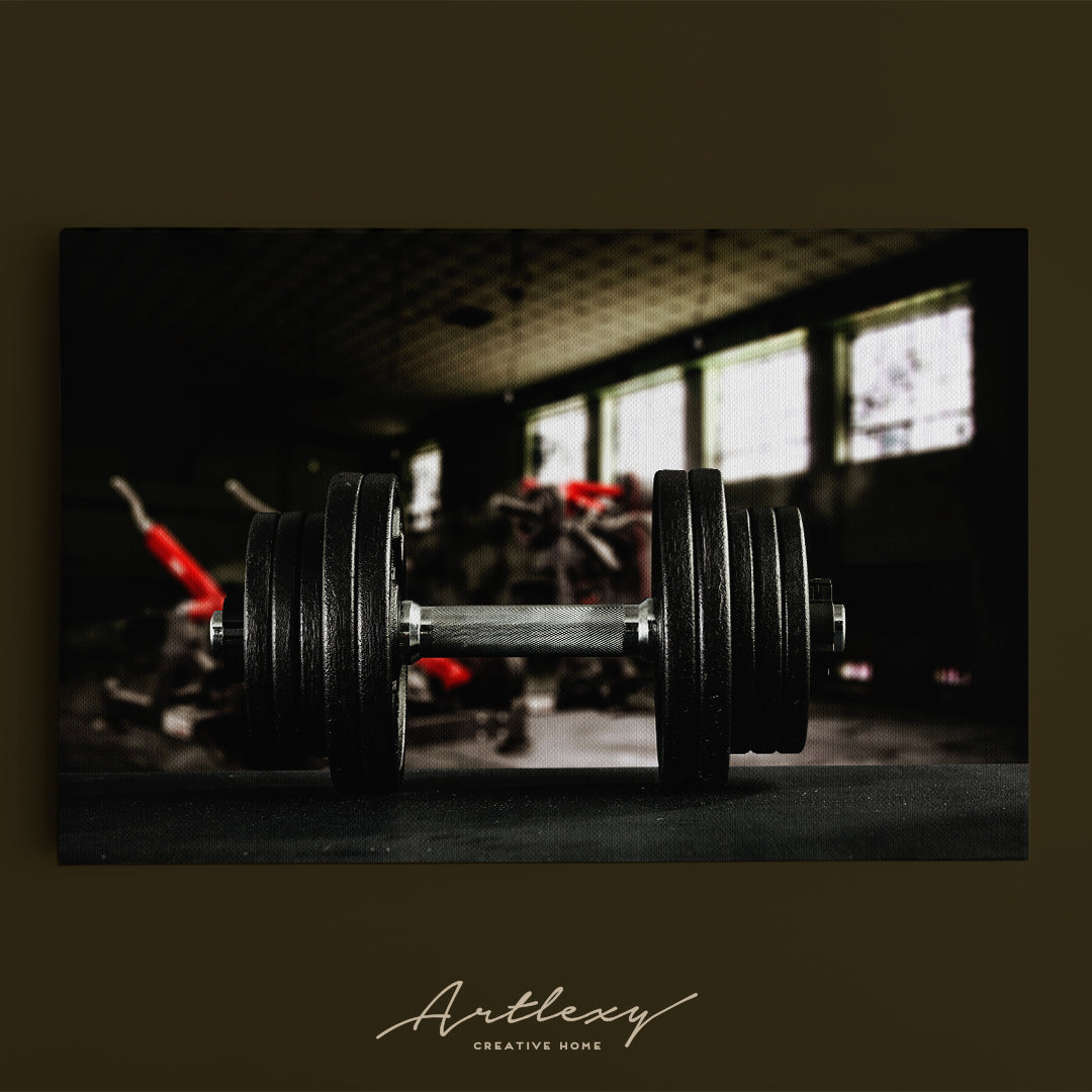 Dumbbell in Gym Canvas Print ArtLexy   