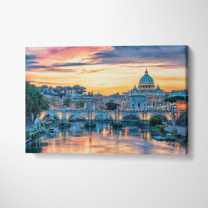 St Peter's Basilica Vatican Canvas Print ArtLexy 1 Panel 24"x16" inches 