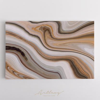 Brown Marble Ink Pattern Canvas Print ArtLexy   