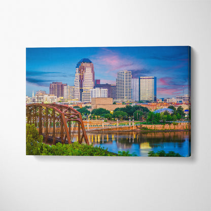 Louisiana Skyline Canvas Print ArtLexy 1 Panel 24"x16" inches 