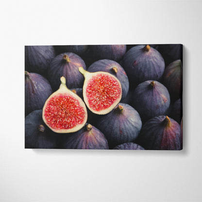 Fresh Ripe Figs Tropical Fruits Canvas Print ArtLexy 1 Panel 24"x16" inches 