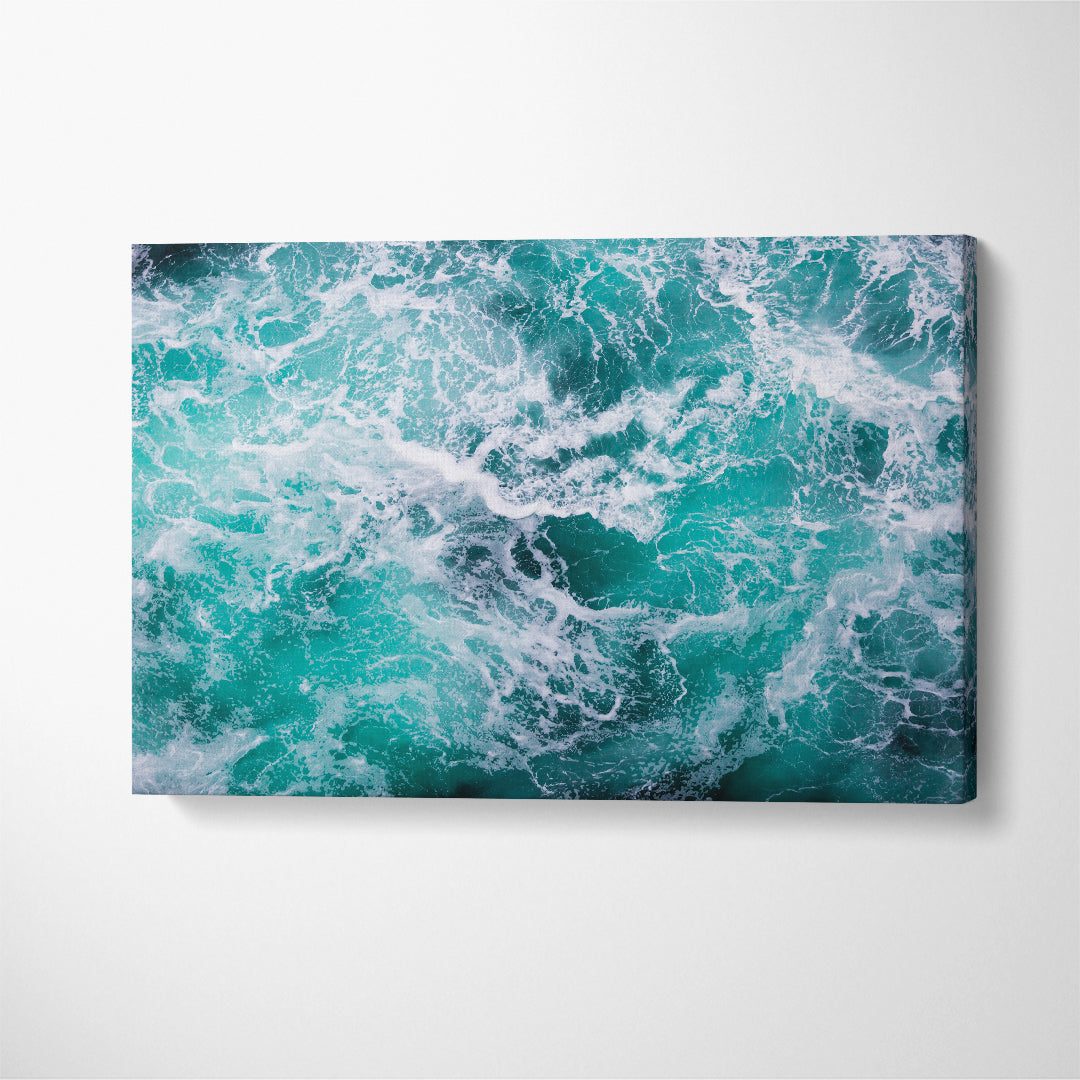 Amazing Sea Waves Canvas Print ArtLexy 1 Panel 24"x16" inches 