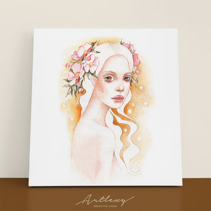Romantic Girl Portrait Canvas Print ArtLexy   