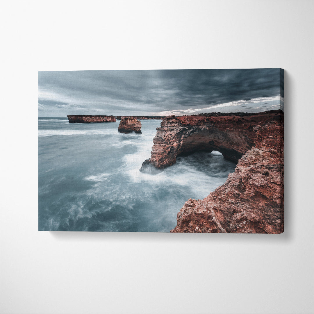 Coastline Great Ocean Road Victoria Australia Canvas Print ArtLexy 1 Panel 24"x16" inches 