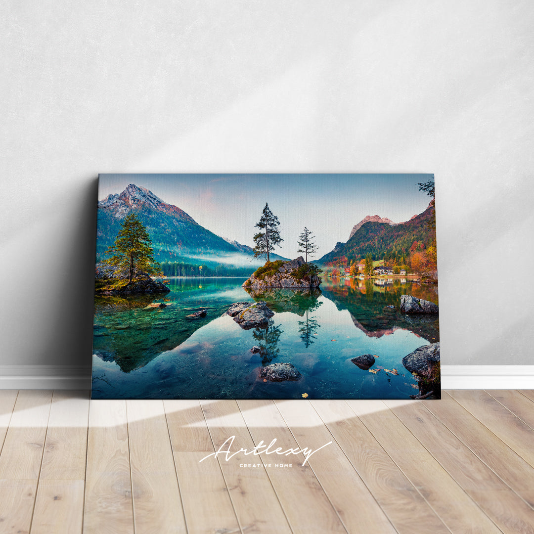 Hintersee Lake Bavarian Alps Canvas Print ArtLexy   
