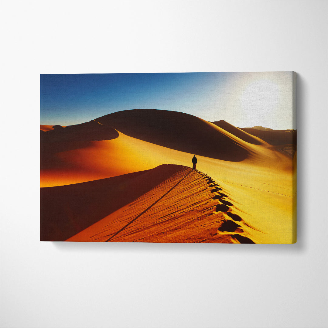 Sahara Desert Sand Dune Algeria Canvas Print ArtLexy 1 Panel 24"x16" inches 