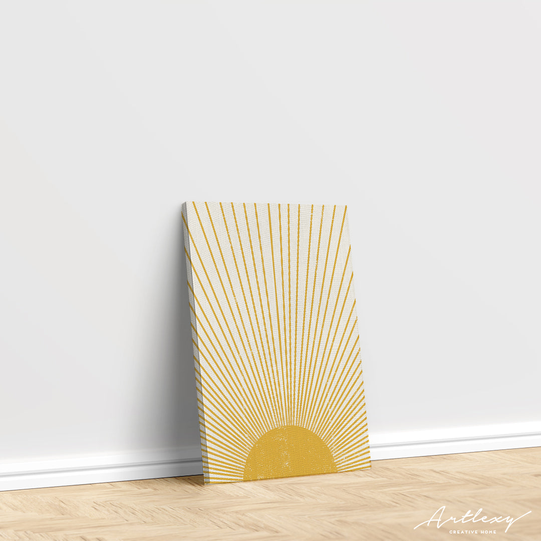 Abstract Minimalist Geometric Sunset Canvas Print ArtLexy   