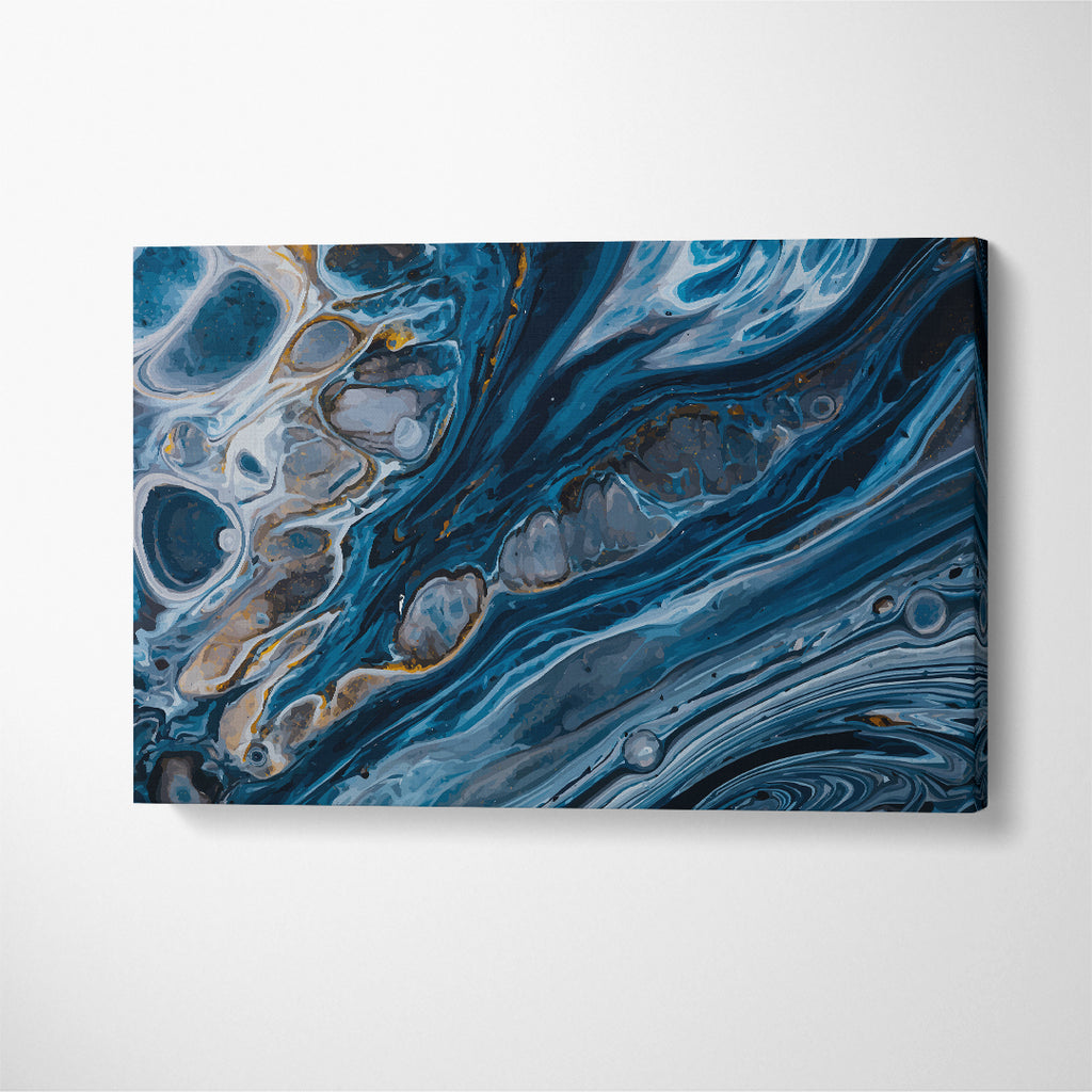 Abstract Navy Blue Stone Canvas Print ArtLexy   