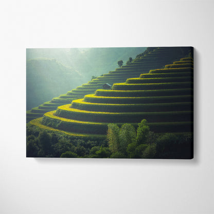 Rice Terraces Vietnam Canvas Print ArtLexy 1 Panel 24"x16" inches 