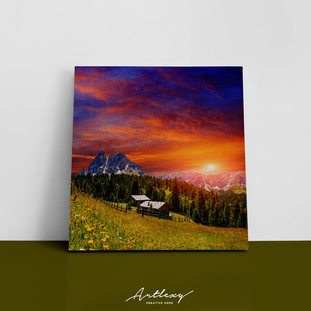 Alps at Sunset Canvas Print ArtLexy   