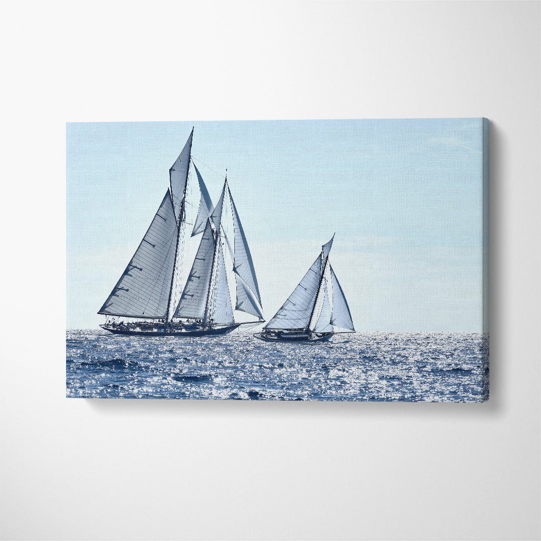 Sailing Yacht Canvas Print ArtLexy 1 Panel 24"x16" inches 