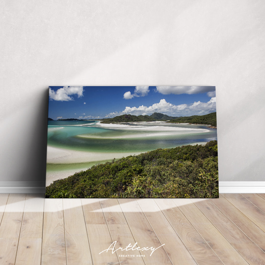 Whitehaven Beach, Hill Inlet Queensland Australia Canvas Print ArtLexy   