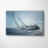 Sailing Yacht Race Canvas Print ArtLexy 1 Panel 24"x16" inches 