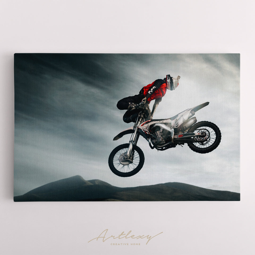 Extreme Motorcycle Freestyle Canvas Print ArtLexy   