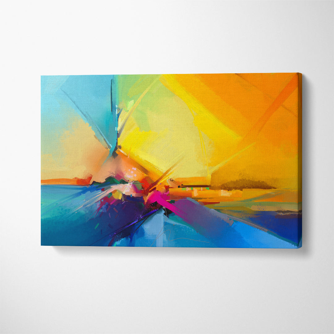 Abstract Modern Landscape Canvas Print ArtLexy 1 Panel 24"x16" inches 